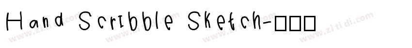 Hand Scribble Sketch字体转换